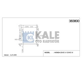 HONDA SU RADYATÖRÜ (AT) CIVIC 92-00 350x348x16 KALE