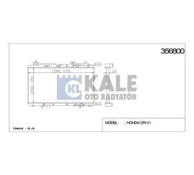 HONDA SU RADYATÖRÜ (ATMT) CRV 97-02 350x668x22 KALE