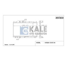 HONDA SU RADYATÖRÜ (MT) CIVIC 1.6 1.8 05-12 375x678x26 KALE