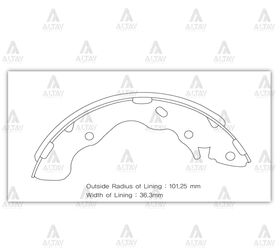 HYUNDAI ACCENT ARKA FREN BALATASI 03-06  ELANTRA 90-95 PABUÇLU SECO