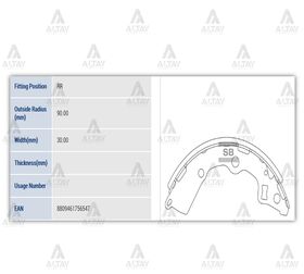 HYUNDAI i10 ARKA FREN BALATASI 09-12  PICANTO 06-12 PABUÇLU SECO