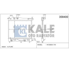 HYUNDAI i10 SU RADYATÖRÜ (AT) 09-13 1.0 1.2 BENZİNLİ 350x438x16 KALE