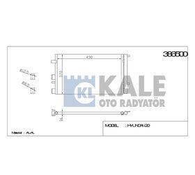 HYUNDAI i20 KLİMA RADYATÖRÜ 09/- BENZİNLİ 359x328x16 KALE