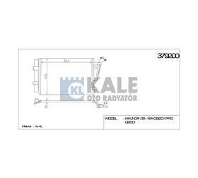 HYUNDAI i30 KLİMA RADYATÖRÜ 07-11 CEED BENZİNLİ 587x391x16 KALE