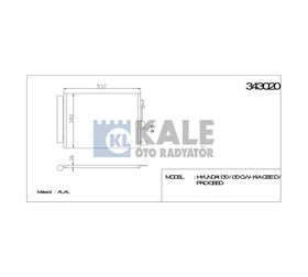 HYUNDAI i30 KLİMA RADYATÖRÜ 12/- DİZEL CEED PROCEED 1.6CRDI 1.4CRDI 11- 537x382x16 KALE