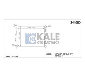HYUNDAI i30 SU RADYATÖRÜ (MT) 07-12 ELANTRA CEED 1.4 1.6 2.0 BENZİNLİ 16mm KALE