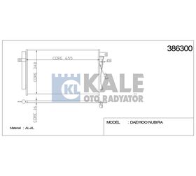 HYUNDAI KLİMA RADYATÖRÜ ACCENT 06- ERA BENZİNLİ 634x348x16 KALE