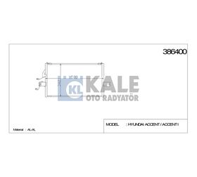 HYUNDAI KLİMA RADYATÖRÜ ACCENT 95-00 565x318x16 KALE