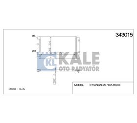 HYUNDAI KLİMA RADYATÖRÜ ACCENT BLUE 11- DİZEL KALE