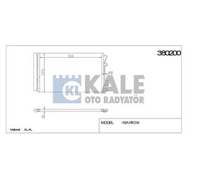 HYUNDAI KLİMA RADYATÖRÜ ACCENT BLUE 11- RIO 12- BENZİNLİ 530x371x16 KALE