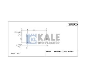 HYUNDAI KLİMA RADYATÖRÜ ELANTRA 96-00 605x350x22 KALE