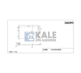 HYUNDAI KLİMA RADYATÖRÜ GETZ 1.5 CRDI 03-09 KALE