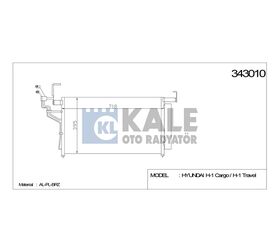 HYUNDAI KLİMA RADYATÖRÜ H-1 CARGO  TRAVEL 2.5CRDI 08- KALE