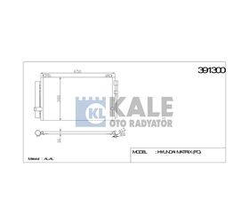 HYUNDAI KLİMA RADYATÖRÜ MATRIX 01-10 587x352x18 KALE