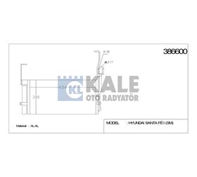HYUNDAI KLİMA RADYATÖRÜ SANTAFE 00-06 DİZEL 680x350x18 KALE