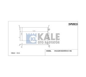 HYUNDAI KLİMA RADYATÖRÜ SONATA 02-04 703x350x18 KALE