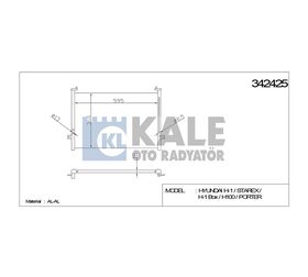 HYUNDAI KLİMA RADYATÖRÜ STAREX 97- H100 H-1 BUS PORTER BOX PORTER PICK UP 2.4 2.5 D 93-04 KALE