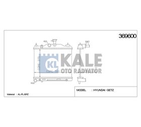 HYUNDAI SU RADYATÖRÜ (AT) GETZ 02-06 1.4I BENZİNLİ 373x498x16 KALE