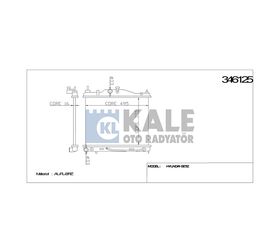 HYUNDAI SU RADYATÖRÜ (AT) GETZ 1.6 02-11 BENZİNLİ 16mm KALE