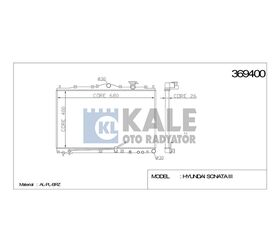 HYUNDAI SU RADYATÖRÜ (AT) SONATA 93-97 400x680x26 KALE