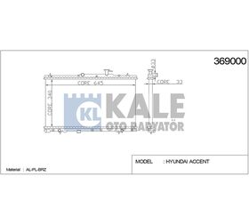 HYUNDAI SU RADYATÖRÜ (MT) ACCENT 00-06 1.5 1.6 335x648x16 KALE
