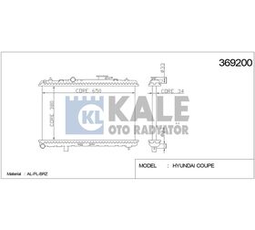 HYUNDAI SU RADYATÖRÜ (MT) ELANTRA 01- 377x648x16 KALE