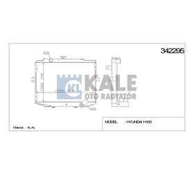 HYUNDAI SU RADYATÖRÜ (MT) KMY H100 97-04 H-1 STAREX BUS 2.5TD 93-00 26mm KALE
