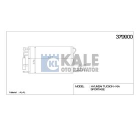 HYUNDAI TUCSON KLİMA RADYATÖRÜ 04-10 SPORTAGE 04-10 SONATA 05- 610x375x16 KALE