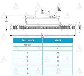 ISUZU D-MAX ÖN FREN DİSKİ 04-07 EURO 3 4X2 WOD