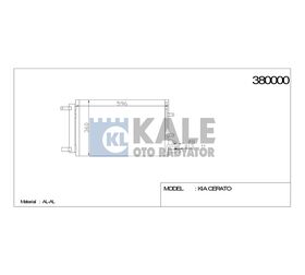 KIA KLİMA RADYATÖRÜ CERATO 04- 1.5 1.6 CRDI 580x365x16 KALE