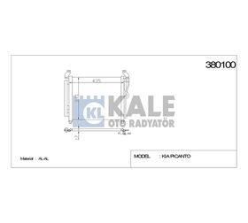 KIA KLİMA RADYATÖRÜ PICANTO 08- 390x335x17 KALE