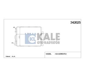 KIA KLİMA RADYATÖRÜ SORENTO 2.5 CRDI 06- KALE