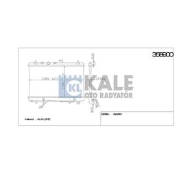 KIA SU RADYATÖRÜ (AT) RIO 00- BENZİNLİ 350x628x26 KALE
