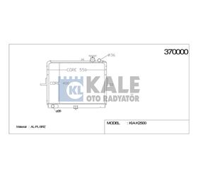 KIA SU RADYATÖRÜ (MT) BONGO 97-04 K-2700 04- 400x538x26 KALE