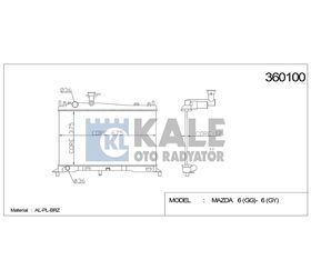 MAZDA 6 SU RADYATÖRÜ (MT) 02-07 375x678x16 KALE