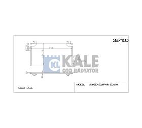 MAZDA KLİMA RADYATÖRÜ MAZDA 323 98-1.5 1.8 625x338x16 KALE