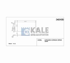 MITSUBISHI KLİMA RADYATÖRÜ CARISMA 95-06 SPACESTAR KALE