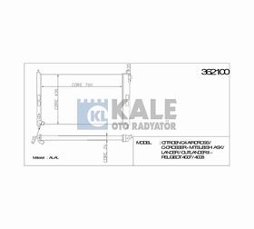 MITSUBISHI SU RADYATÖRÜ (ATMT) LANCER 08- ASX 10- OUTLANDER 06-13 PEUGEOT 4007 4008 DİZEL 698x408x26 KALE