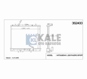 MITSUBISHI SU RADYATÖRÜ (MT) L200 01-06 PAJERO SPORT 500x638x32 KALE