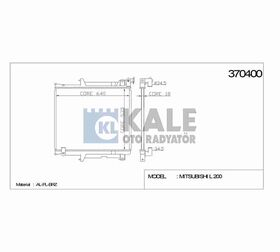 MITSUBISHI SU RADYATÖRÜ (MT) L200 06- TRITON 525x638x16 KALE
