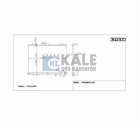 MITSUBISHI SU RADYATÖRÜ (MT) L200 2.5TD 96-05 4x4 425x598x26 KALE