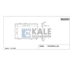 MITSUBISHI SU RADYATÖRÜ (MT) L200 99-05 4x2 698x408x26 KALE