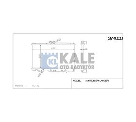 MITSUBISHI SU RADYATÖRÜ (MT) LANCER 03- 685x375x16 KALE