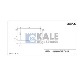 NISSAN KLİMA RADYATÖRÜ NP300 PICK-UP 97-02 D22 710x328x20 KALE