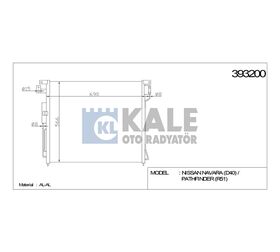 NISSAN KLİMA RADYATÖRÜ PICK-UP 06- NAVARA PATHFINDER 688x570x18 KALE