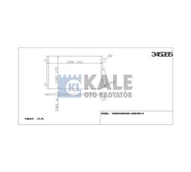 NISSAN KLİMA RADYATÖRÜ QASHQAI 07- 1.6 BENZİNLİ (J10-JJ10) KALE