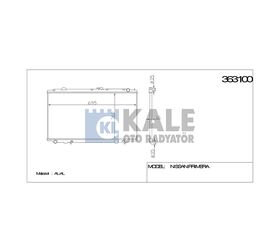NISSAN PRIMERA SU RADYATÖRÜ (MT) P11 97/- 360x698x16 KALE