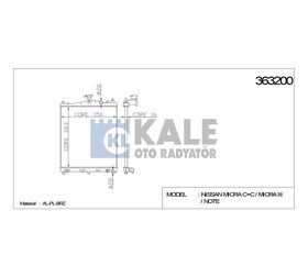NISSAN SU RADYATÖRÜ (AT) MICRA 03-10 K12 NOTE 06- 500x381x16 KALE