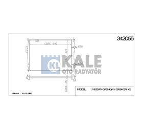 NISSAN SU RADYATÖRÜ (ATMT) QASHQAI  QASHQAI+2 07- 1.6 2.0 BENZİNLİ 26mm KALE