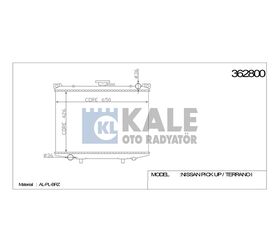 NISSAN SU RADYATÖRÜ (MT) PICK-UP 86-97 D-21 TERRANO 89-96 430x648x26 KALE